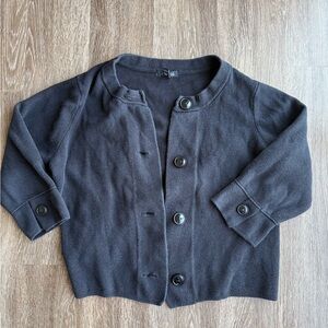 George Button-Up Cardigan Black